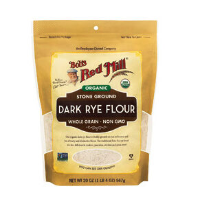 Bob's Red Mill, Organic Dark Rye Flour, Whole Grain, 20 OZ (567 lbs)