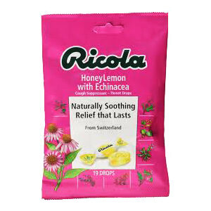 RICOLA Honey Lemon w/Echinacea Drops 19 CT