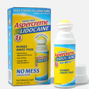 Aspercreme Lidocaine No-Mess Roll-On2.5 oz.(Pack of 1)