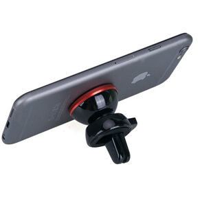 Car Holder Mobile Phone Car Mount Magnetic Air Vent Mount GPS Stand 360 Adjustable For iphone 5 6 7 Plus- Red