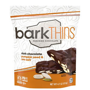 Bark Thins Snacking Chocolate Dark Chocolate Pumpkin Seed and Sea Salt -- 4.7 oz