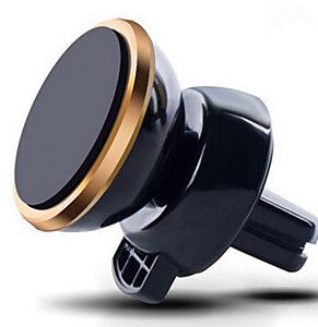 Car Holder Mobile Phone Car Mount Magnetic Air Vent Mount GPS Stand 360 Adjustable For iphone 5 6 7 Plus-Gold