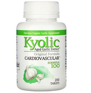 Kyolic, Aged Garlic Extract, Cardiovascular, Formula 100, 200 Tablets