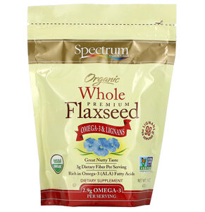 Spectrum Essentials, Organic Whole Premium Flaxseed, 15 oz (425 g)
