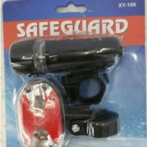 SafeGuard Bike Light Set - Best Front and Rear Lighting - Fits All Bikes