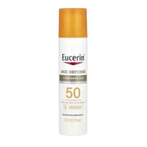 Eucerin, Age Defense, Lightweight Sunscreen Lotion For Face, SPF 50, Fragrance Free, 2.5 fl oz (75 ml)