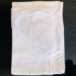 Best online shopping sites in usa - Pekks Hooded Baby Cotton Towel for Newborns Infants & Toddlers - White_2