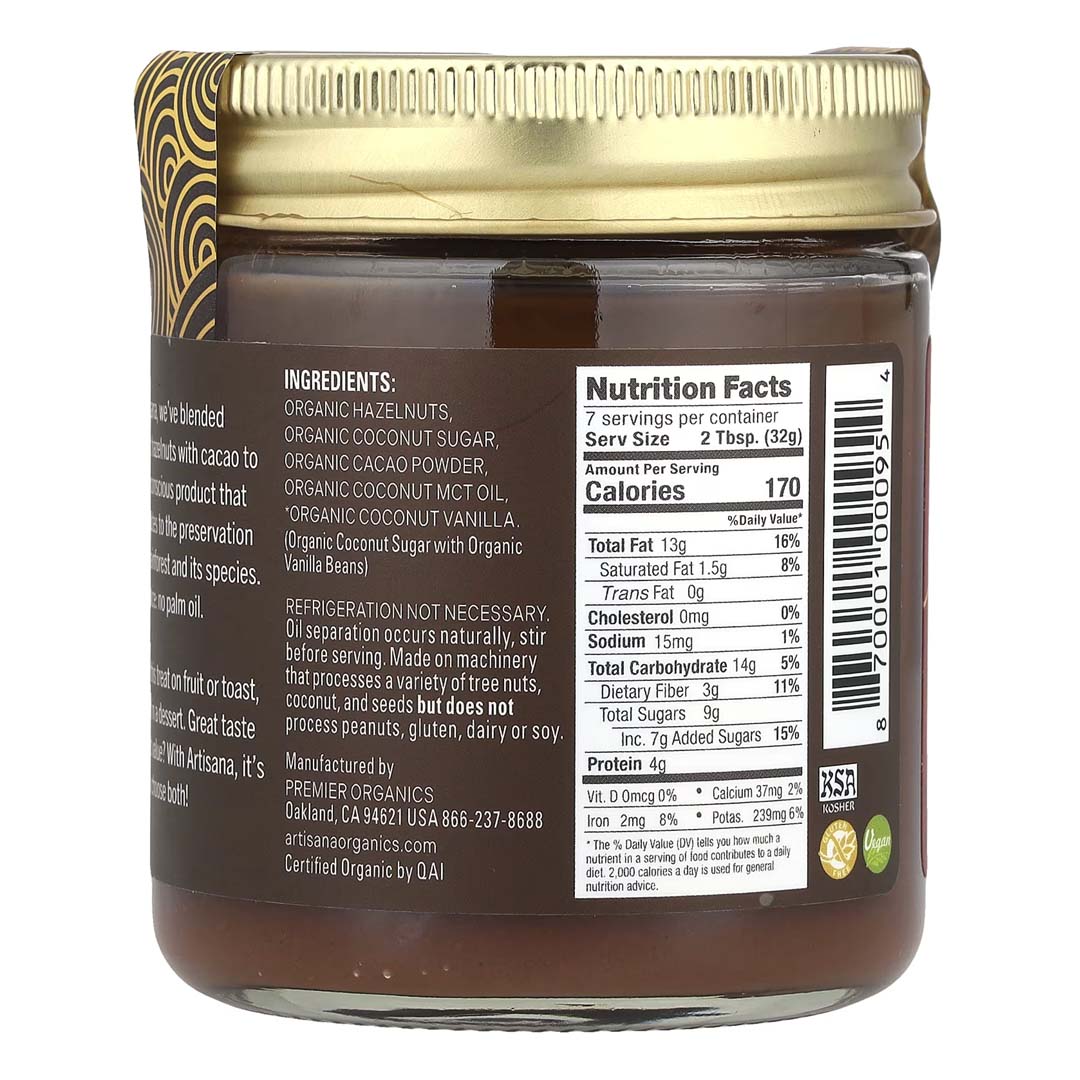 Best online shopping sites in usa - Artisana, Organics, Hazelnut Cacao Spread, 8 oz (227 g) - Image 2