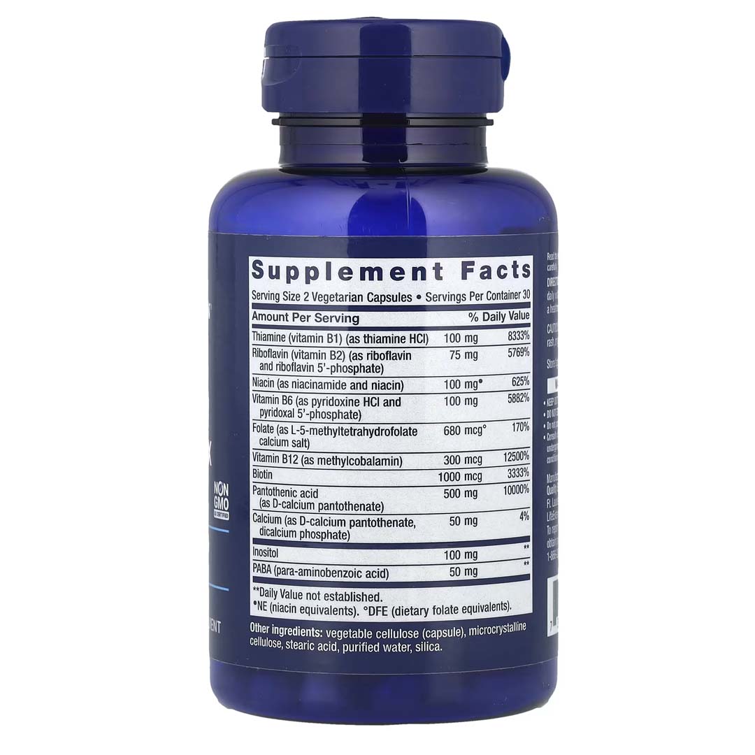 Life Extension, BioActive Complete B-Complex, 60 Vegetarian - Image 3