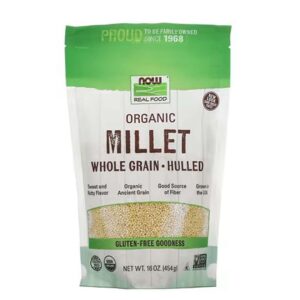 NOW Foods, Organic Millet Whole Grain, Gluten Free, 16 oz (454 g)