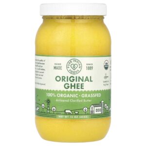 Pure Indian Foods, Organic Artisanal Clarified Butter, Original Ghee, 15 oz (425 g)