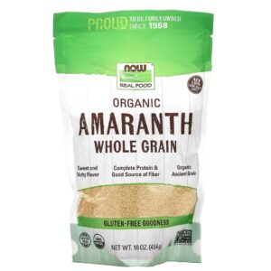 NOW Foods, Organic Amaranth, Whole Grain, 16 oz (454 g)