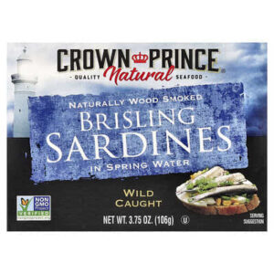 Crown Prince Natural, Brisling Sardines, In Spring Water, 3.75 oz (106 g)
