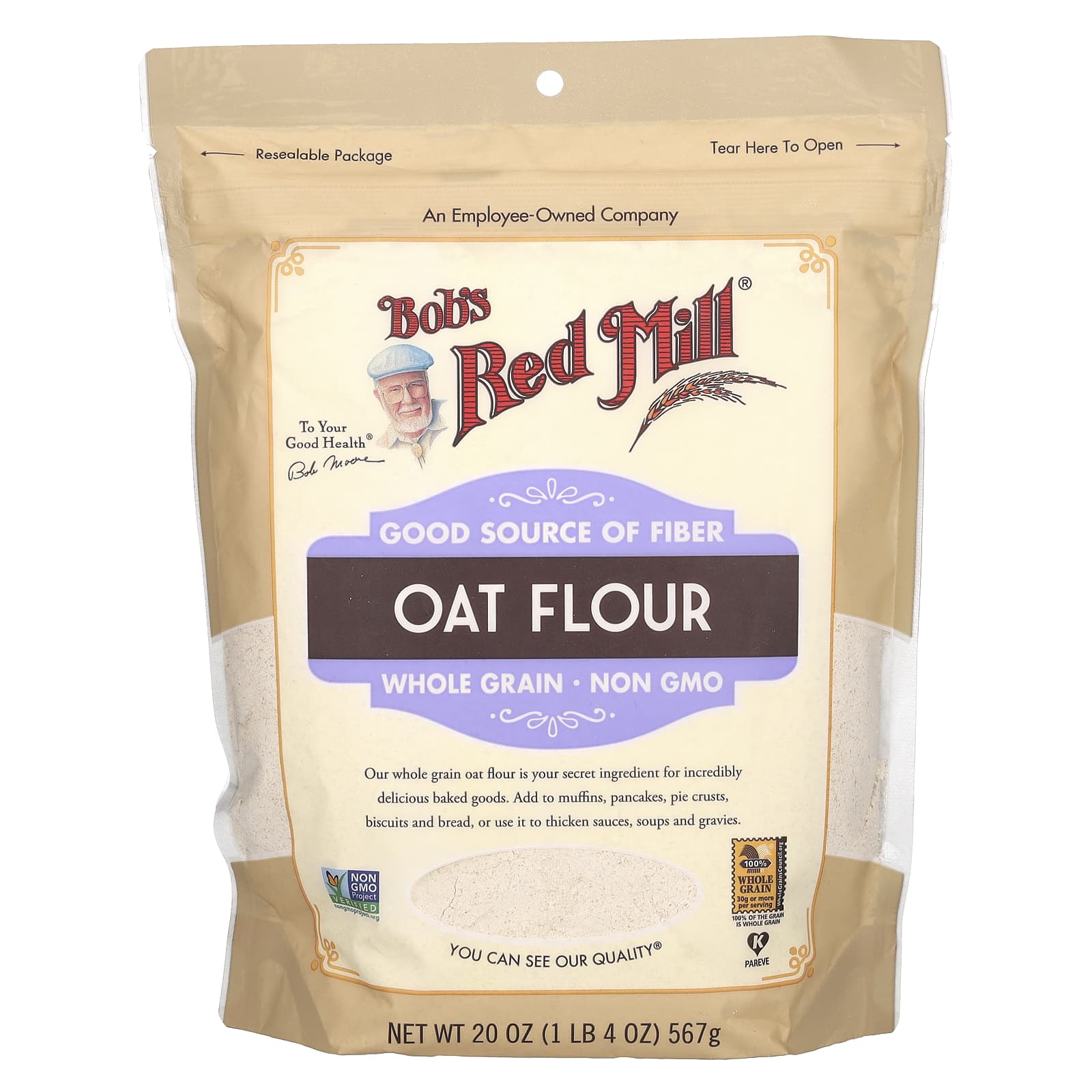 Best online shopping sites in usa - Bob's Red Mill, Oat Flour, Whole Grain, 20 oz (567 g)