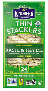 Best online shopping sites in usa - Lundberg, Organic Thin Stackers, Puffed Grain Cakes, Basil & Thyme, Lightly Salted, 24 Rice Cakes, 6 oz (168 g)