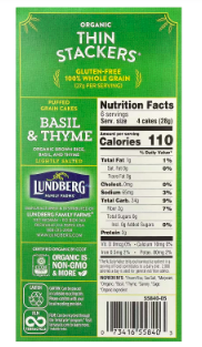 Best online shopping sites in usa - Lundberg, Organic Thin Stackers, Puffed Grain Cakes, Basil & Thyme, Lightly Salted, 24 Rice Cakes, 6 oz (168 g) - Image 2