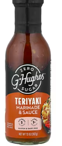 G Hughes, Zero Sugar Teriyaki Marinade & Sauce, 13 oz (367 g)
