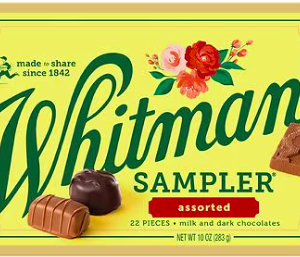 Whitman's Assorted Chocolates Sampler Assorted Milk & Dark Chocolate, 10.0 oz