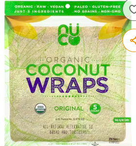 NUCO, Organic Coconut Wraps, Original, 5 Wraps, (14 g) Each