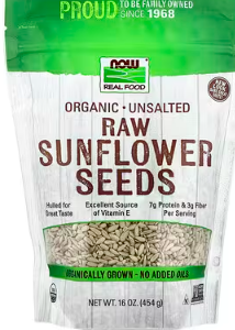 NOW Foods, Organic Raw Sunflower Seeds, Unsalted, 16 oz (454 g)