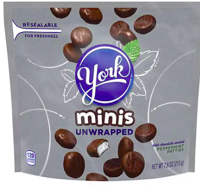 Best online shopping sites in usa - YORK Unwrapped Dark Chocolate Peppermint Patties, Candy Bag, 7.6 oz