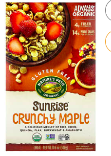 Best online shopping sites in usa - Nature's Path, Organic Sunrise Crunchy Maple Cereal, 10.6 oz (300 g)