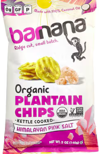 Barnana, Organic Plantain Chips, Himalayan Pink Salt, 5 oz (140 g)