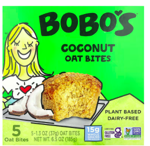 Bobo's Oat Bars, Coconut Oat Bites, 5 Bites, 1.3 oz (37 g) Each