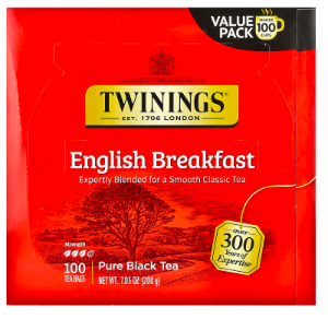 Twinings, Pure Black Tea, English Breakfast, 100 Tea Bags, 7.05 oz (200 g)