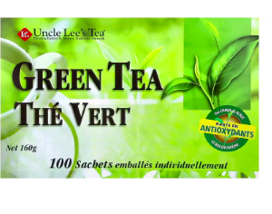 Uncle Lee's Tea, Green Tea, 100 Sachets, 160 g
