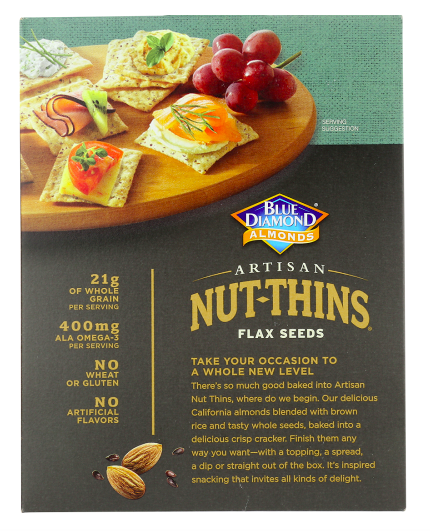 Best online shopping sites in usa - Blue Diamond Nut Thins Artisan Flax Seed Box-4.25 Oz - Image 3