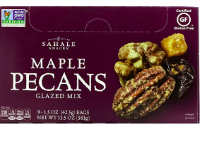 Sahale Snacks, Glazed Mix, Maple Pecans, 9 Packs, 1.5 oz (42.5 g) Each