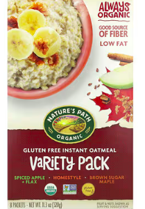 Nature's Path, Organic Gluten Free Instant Oatmeal, Variety Pack, 8 Packets, 11.3 oz (320 g)