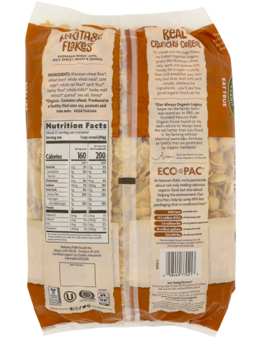 Best online shopping sites in usa - Nature's Path Organic Heritage Whole Grain Flake Cereal 32 oz - Image 2