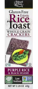 Edward & Sons, Exotic Rice Toast™, Whole Grain Crackers, Purple Rice & Black Sesame, 2.25 oz (65 g)