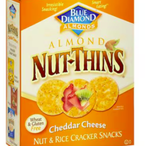 Blue Diamond Nut-Thins Nut & Rice Cracker Snacks Cheddar Cheese, 4.25 oz