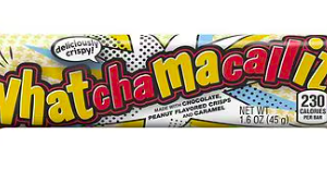 Whatchamacallit Candy, Bar Chocolate, Caramel and Peanut Flavored Crisps, 1.6 oz(pack2)