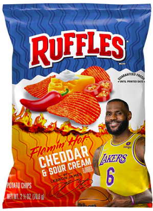 Ruffles Flamin' Hot Cheddar & Sour Cream, 2.5 oz(pack2)