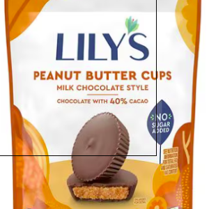 Lily's Peanut Butter Cups Milk Chocolate, 3.2 oz