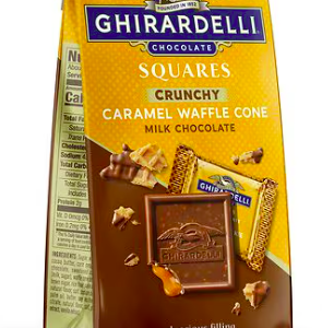 Ghirardelli Squares Milk Chocolate Caramel Waffle Cone, 5.2 OZ