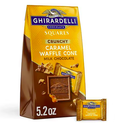 Best online shopping sites in usa - Ghirardelli Squares Milk Chocolate Caramel Waffle Cone, 5.2 OZ - Image 2