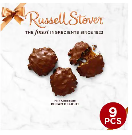 Best online shopping sites in usa - Russell Stover Milk Chocolate Pecan Delights, 0.9 oz, 9 pack - Image 2