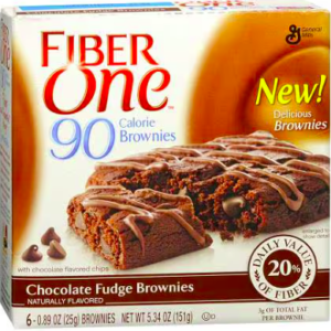 Fiber One 90 Calorie Brownies, 0.89 oz, 6 pack