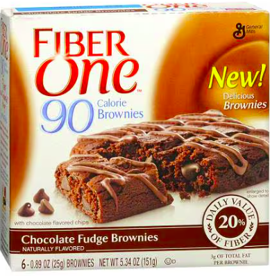 Best online shopping sites in usa - Fiber One 90 Calorie Brownies, 0.89 oz, 6 pack