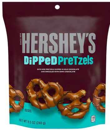 Best online shopping sites in usa - HERSHEY'S Milk and Dark Chocolate Covered Dipped Pretzels Bag Milk and Dark Chocolate Covered, 8.5 oz