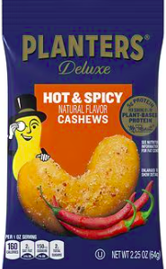 Planters Hot & Spicy Tube Nuts, 2.25 ozz(PACK2)