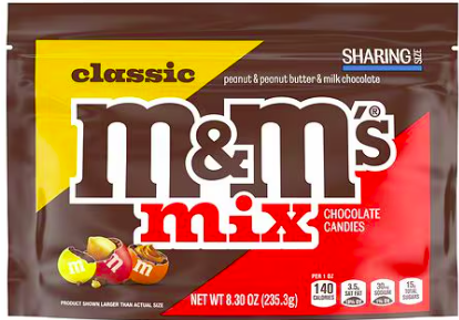 Best online shopping sites in usa - M&M's Classic Mix Chocolate Candies Peanut, Peanut Butter & Milk Chocolate, 8.3 oz(PACK2)
