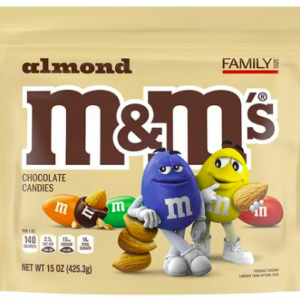M&M's Almond Family Size Bag Almond, 15.0 oz