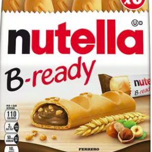 Nutella B-Ready Wafer Bars, Hazelnut Spread with Cocoa Snack Bar, 0.77 oz, 6 pack