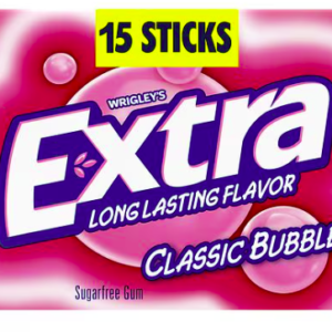 Extra Chewing Gum Classic Bubble, 15.0 ea(PACK2)